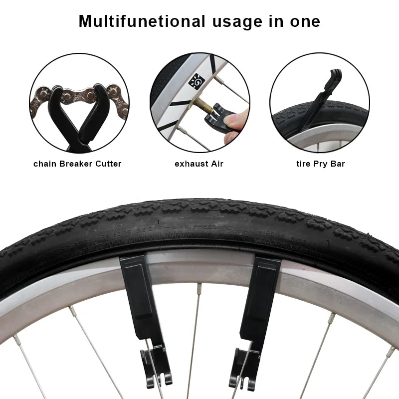 Bicycle Tyre Tire Lever Mountain Bike Chain Repair Removal Tool Multifunctional Tire Repair Tool Cycling Link Chain Pliers