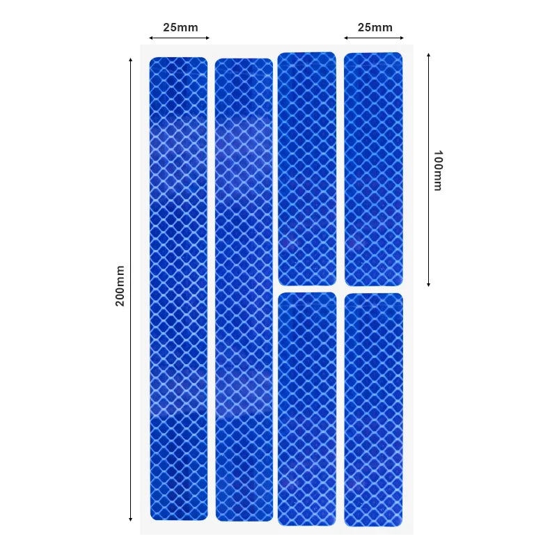 Bike Reflective Stickers MTB Scooter Helmet Body Reflective Sticker Night Safety Grid Stripe Warning Strip Bicycle Reflector