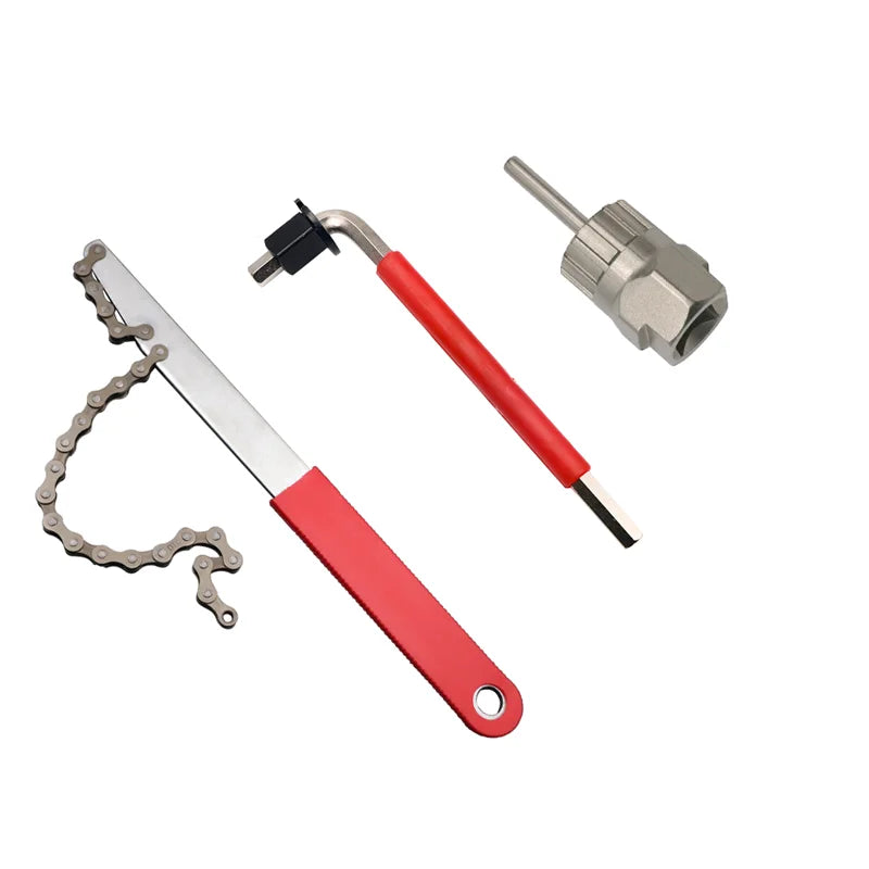 Bike Cassette Removal Tool MTB Mountain Road Bicycle Sprocket Remover Chain Whip Auxiliary Wrench Cycling Repair Accessories