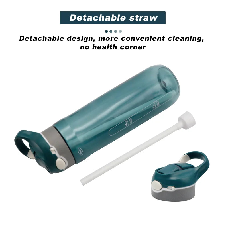 750ml Bicycle Water Bottle Portable Tritan Material Straw BPA Free Durable Outdoor Sports Shaker Fitness MTB Bike Drink Bottles