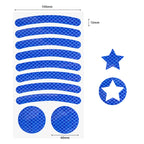 Bike Reflective Stickers MTB Scooter Helmet Body Reflective Sticker Night Safety Grid Stripe Warning Strip Bicycle Reflector
