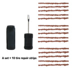 Bicycle Tire Repair Tools Rubber Strip Bike Tyre Drill MTB Road Bike Tubeless Tool Urgent Glue Free Repair Rubber Stripes Set