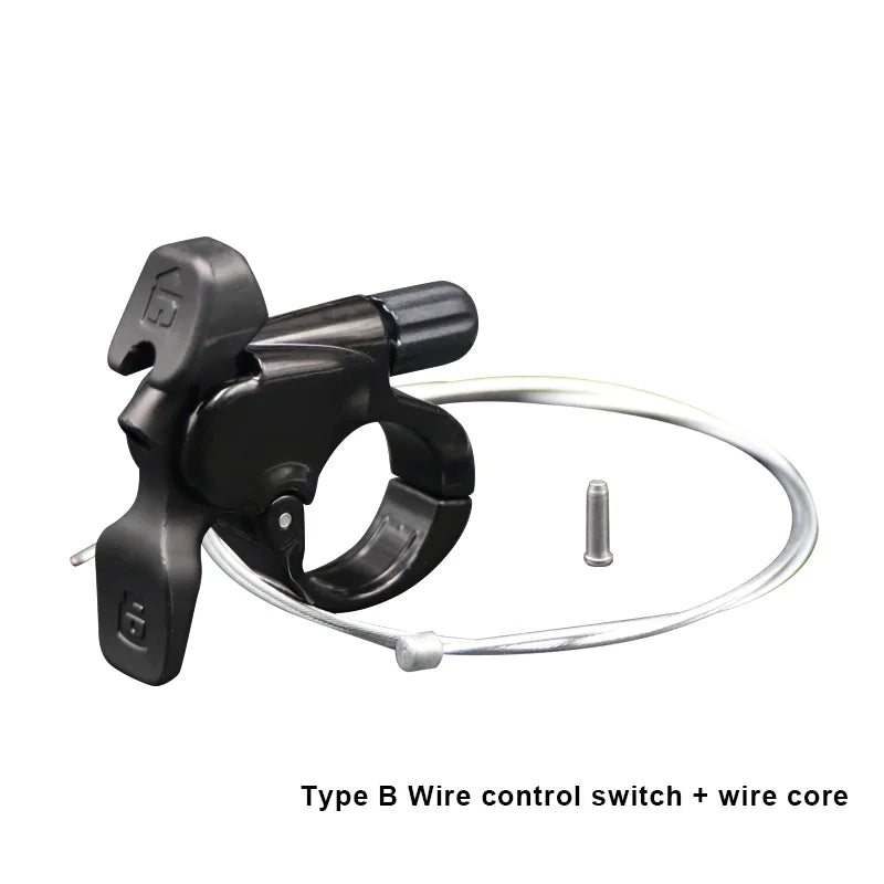 Bicycle Fork Remote Control Lever Switch With Cable Aluminum Alloy Lockout Button MTB Bike Front Fork Wire Controller Switch