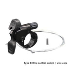 Bicycle Fork Remote Control Lever Switch With Cable Aluminum Alloy Lockout Button MTB Bike Front Fork Wire Controller Switch