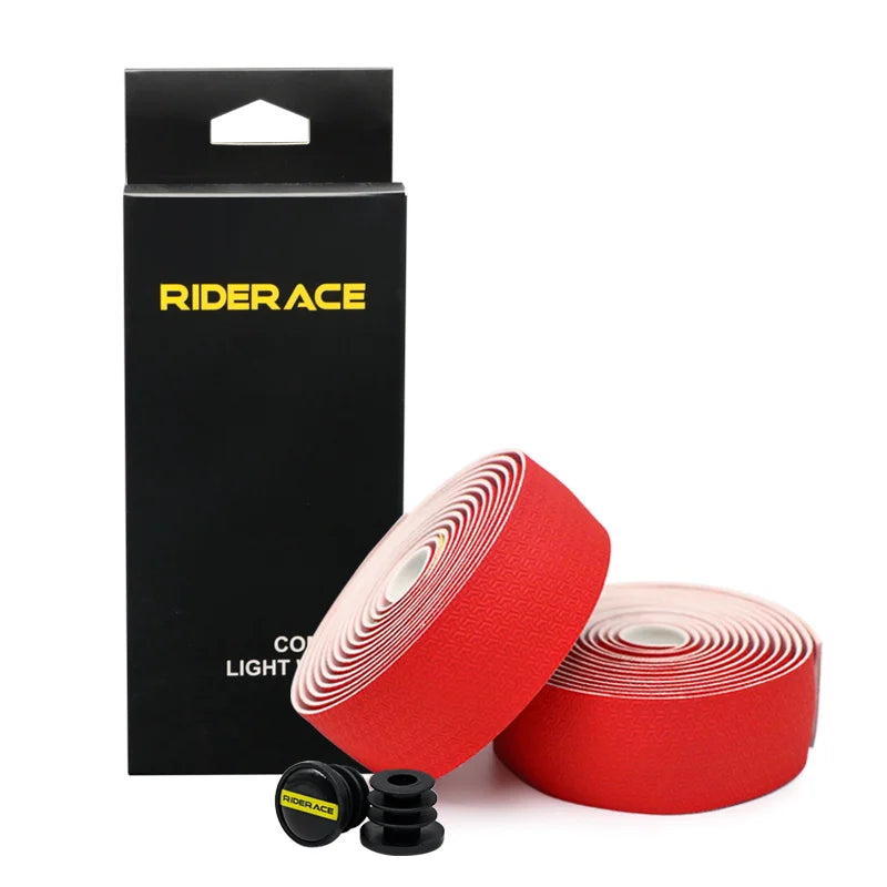 Bike Handlebar Tape PU+EVA Leather Anti-Slip Shockproof Bicycle Handle Bar Wrap Strap Racing Fixed Gear Belt Cycling Accessories