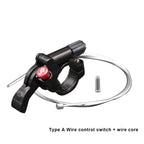 Bicycle Fork Remote Control Lever Switch With Cable Aluminum Alloy Lockout Button MTB Bike Front Fork Wire Controller Switch