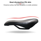 Bicycle Saddle Extra Soft Gel Leather Shock Absorbing Design Mountain Road Bike Comfort Soft Cushion Cycling Padded Wide Saddle
