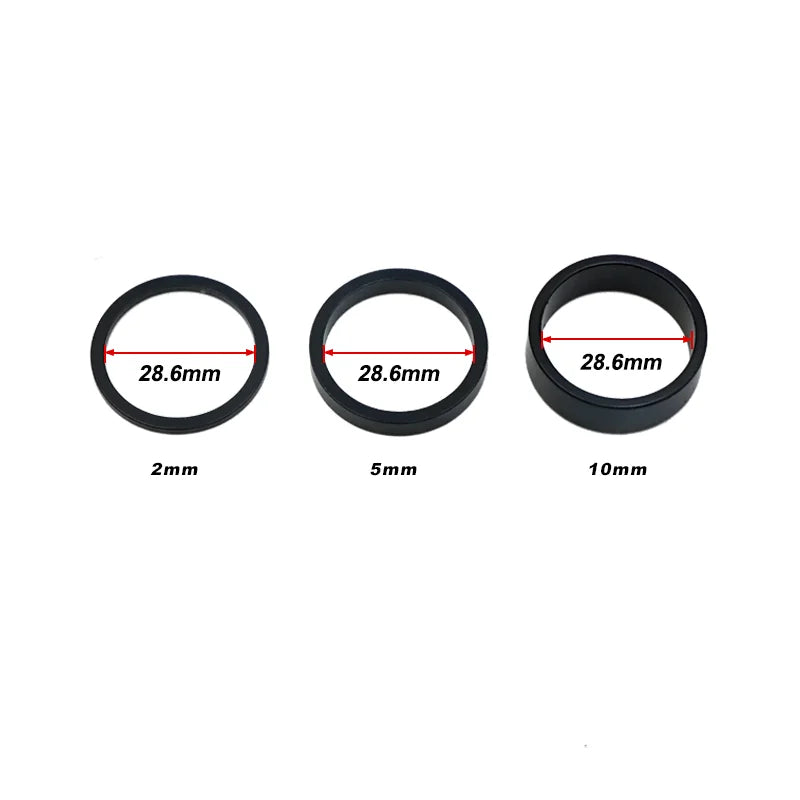 Bicycle Fork Washer Aluminum Alloy Adjustment Headset Spacers Raise Handlebar Ring MTB Cycling Accessories 2/5/10mm