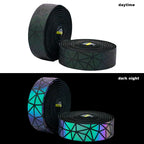 Bicycle Handlebar Tape Change Color Reflective PU+EVA Leather Dimming Sticker Belt Mountain Bike Anti-Vibration Handle Bar Tapes