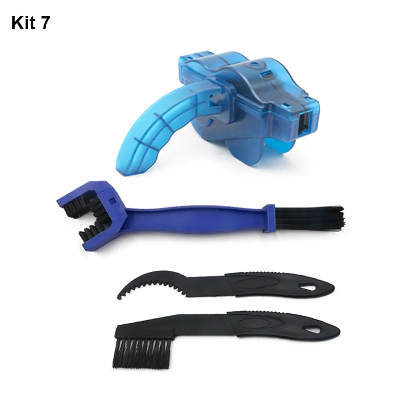 Bicycle Cleaning Kit Mountain Bike Chain Cleaner Scrubber Tire Brushes Washing Glove Cycling Maintenance Tool Accessories