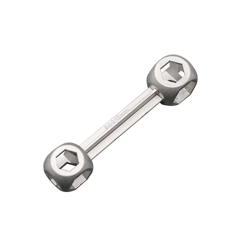 Bike Hexagon Wrench Portable Durable Hand Tool Small Bone Type Wrench Cycling Multi Repair Tool  6-15mm With 10 Hex Holes