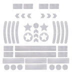 Bike Reflective Stickers MTB Scooter Helmet Body Reflective Sticker Night Safety Grid Stripe Warning Strip Bicycle Reflector