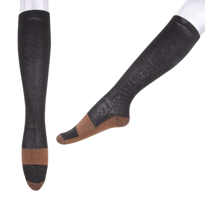 Unisex Anti-Fatigue Compression Sock Miracle Copper Toot Pain Relief Anti Fatigue Magic Socks Support Knee High Stocking