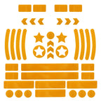 Bike Reflective Stickers MTB Scooter Helmet Body Reflective Sticker Night Safety Grid Stripe Warning Strip Bicycle Reflector