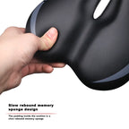 Bicycle Saddle Extra Soft Gel Leather Shock Absorbing Design Mountain Road Bike Comfort Soft Cushion Cycling Padded Wide Saddle