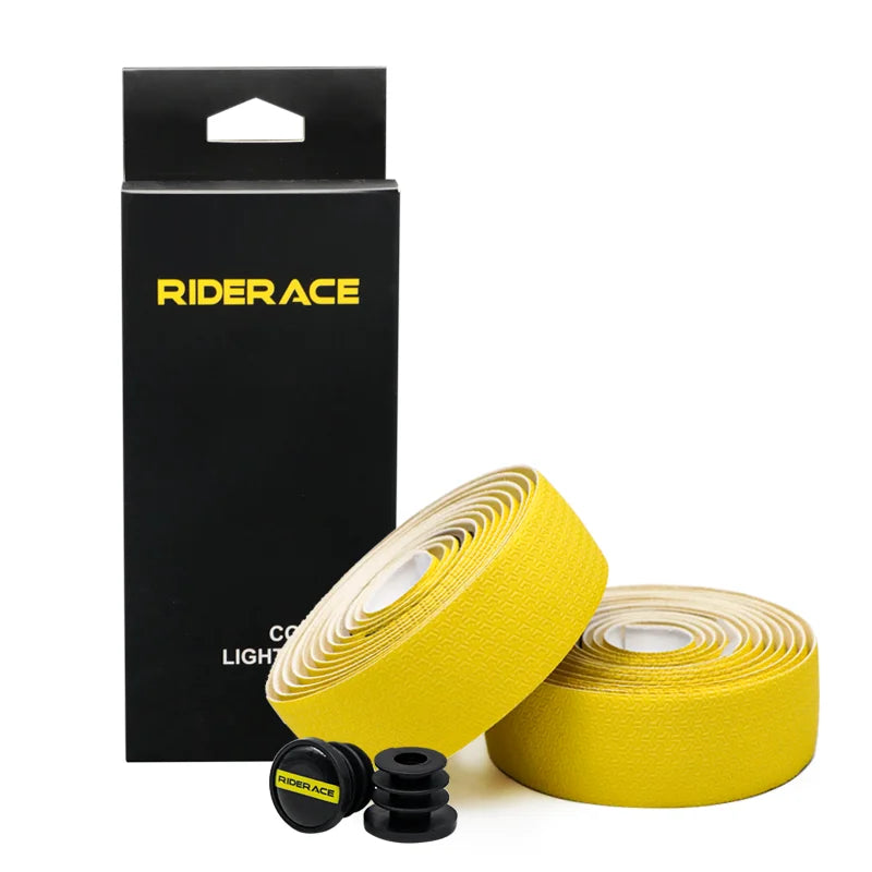 Bike Handlebar Tape PU+EVA Leather Anti-Slip Shockproof Bicycle Handle Bar Wrap Strap Racing Fixed Gear Belt Cycling Accessories