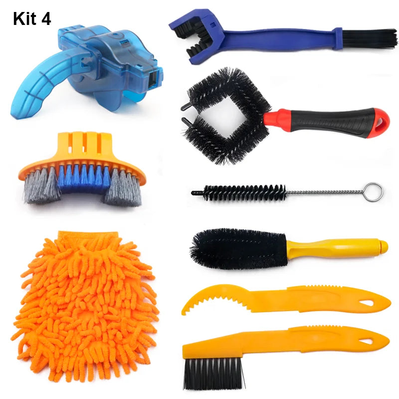 Bike Wash Tool Set Bicycle Cleaning Kit MTB Chain Cleaner Scrubber Brushes Outdoor Riding Cycling Maintenance Tool Accessories