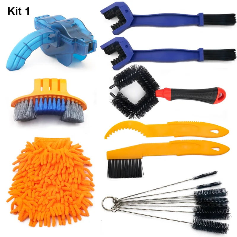 Bike Wash Tool Set Bicycle Cleaning Kit MTB Chain Cleaner Scrubber Brushes Outdoor Riding Cycling Maintenance Tool Accessories