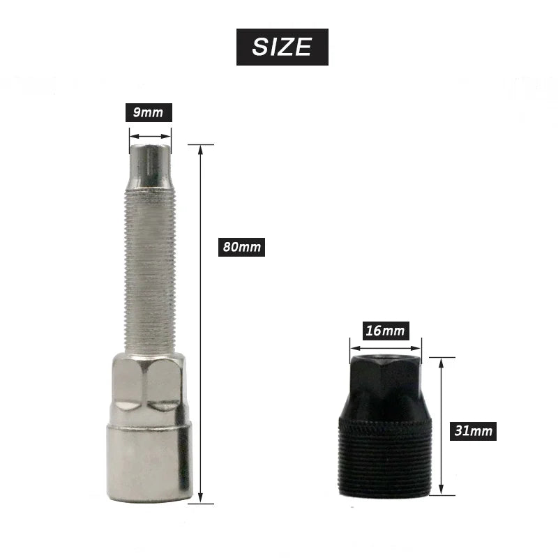 Bicycle Center Shaft Crank Remover Mountain Bike Pedal Cranks Extractor Wheel Puller Bolts Cycling Crankset Repair Accessories