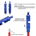 Bicycle Tubeless Tyre Sealant Injector Injection Tool Schrader Presta Valve Core Removal Tool 60ml Syringe Rubber Hose Kit