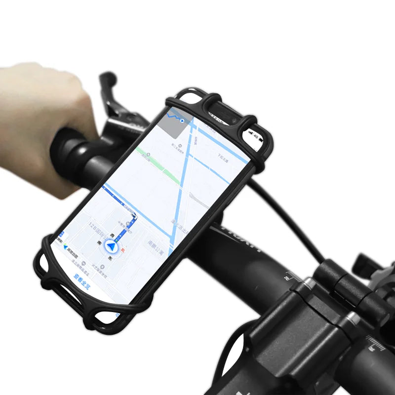 Universal Bicycle Mobile Phone Holder Non-Slip Silicone Material MTB Bike Mobile Phone Navigation Bracket Cycling Accessories