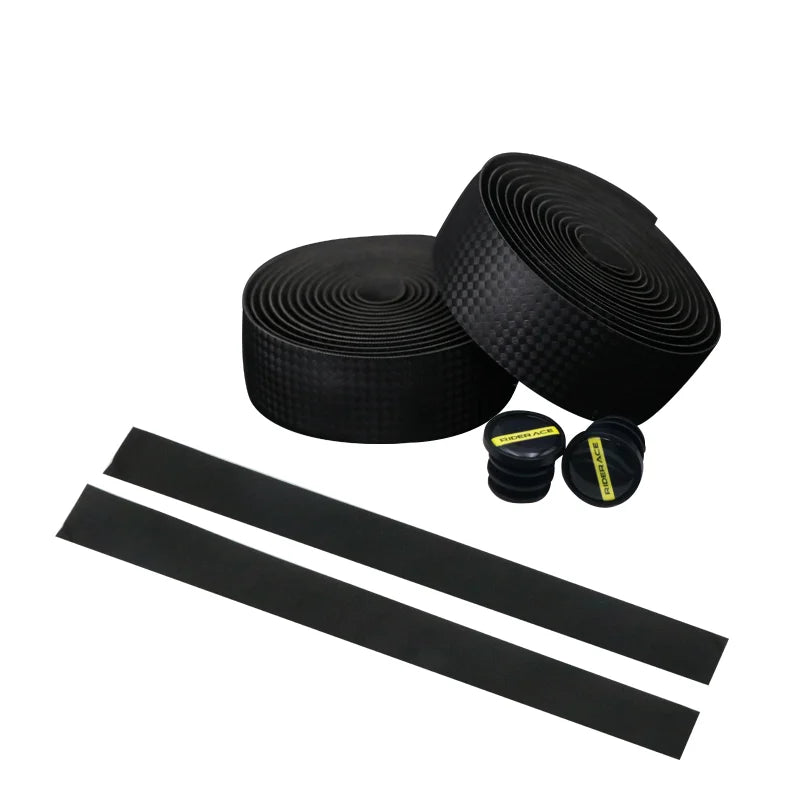 Bike Handlebar Tape PU+EVA Leather Anti-slip Shockproof Bar Wraps Fixing Straps Road Cycling Handlebar Tapes Bicycle Accessories