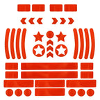 Bike Reflective Stickers MTB Scooter Helmet Body Reflective Sticker Night Safety Grid Stripe Warning Strip Bicycle Reflector