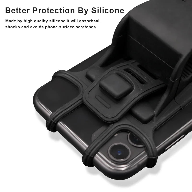 Universal Bicycle Mobile Phone Holder Non-Slip Silicone Material MTB Bike Mobile Phone Navigation Bracket Cycling Accessories