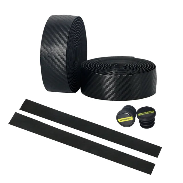 Bike Handlebar Tape PU+EVA Leather Anti-slip Shockproof Bar Wraps Fixing Straps Road Cycling Handlebar Tapes Bicycle Accessories