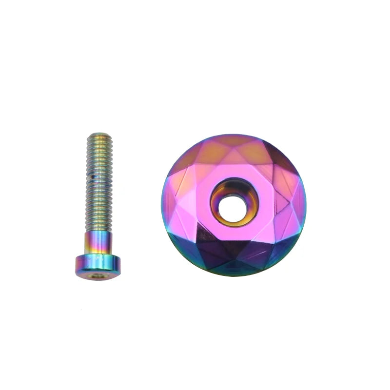 Bicycle Headset Screws Top Cap Cover Aluminum Alloy Mountain Road Bike Bowl Stem Cap Cycling Accessory For 28.6mm Fork Head Tube