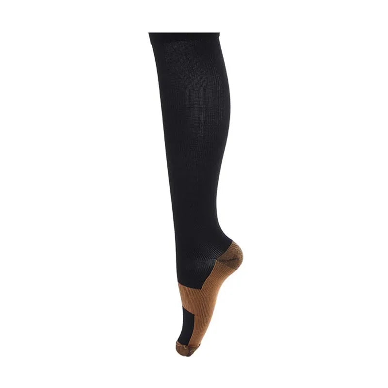 Unisex Anti-Fatigue Compression Sock Miracle Copper Toot Pain Relief Anti Fatigue Magic Socks Support Knee High Stocking