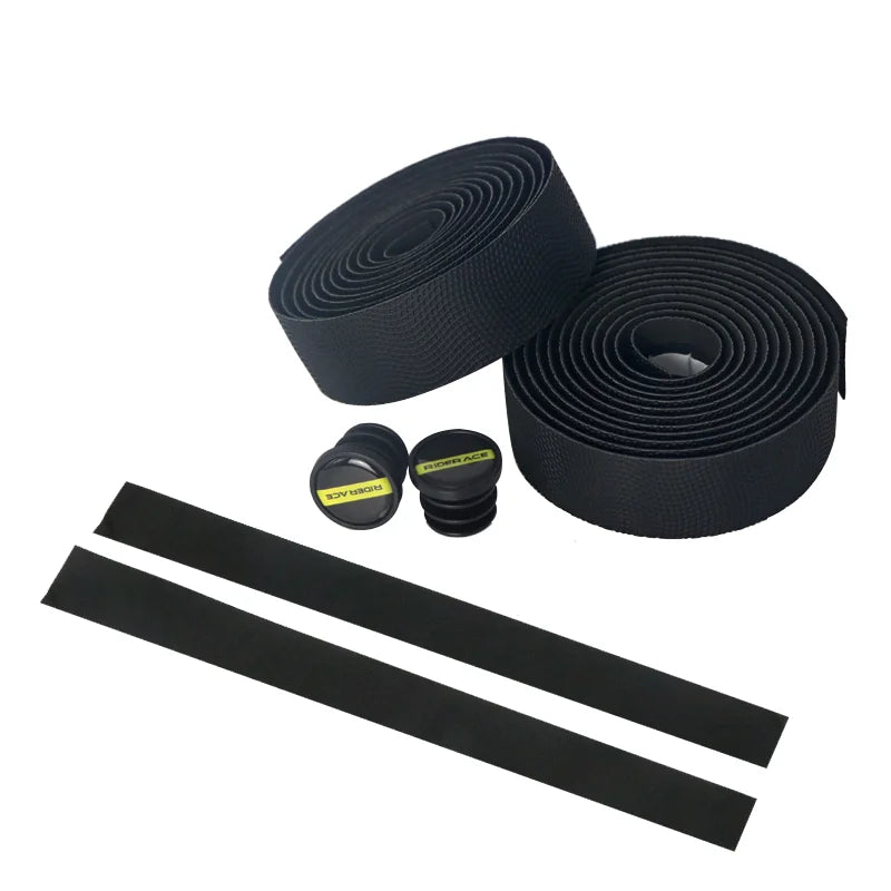 Bike Handlebar Tape PU+EVA Leather Anti-slip Shockproof Bar Wraps Fixing Straps Road Cycling Handlebar Tapes Bicycle Accessories