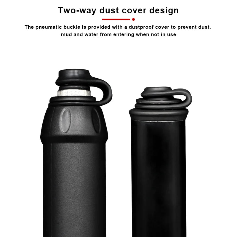 Portable Bicycle Pump With Hose Ball Needle Mountain Road Bike Hand Air Pump Tire Inflator Schrader Presta Valve MTB Accessories