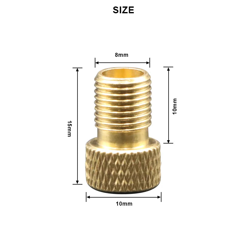 5Pcs Bicycle Tire Transfer Valve Adapter Presta To Schrader Copper Valve Adaptor Wheels Gas Nozzle Tool Cycling Accessories
