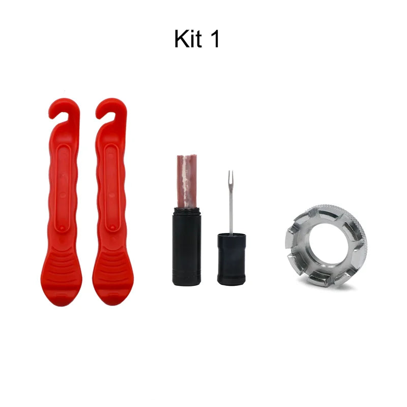 Bicycle Repair Tool Kits Bike Chain Measuring Ruler Crank Puller Extractor Tire Repair Tool Flywheel Remover Cycling Repair Part