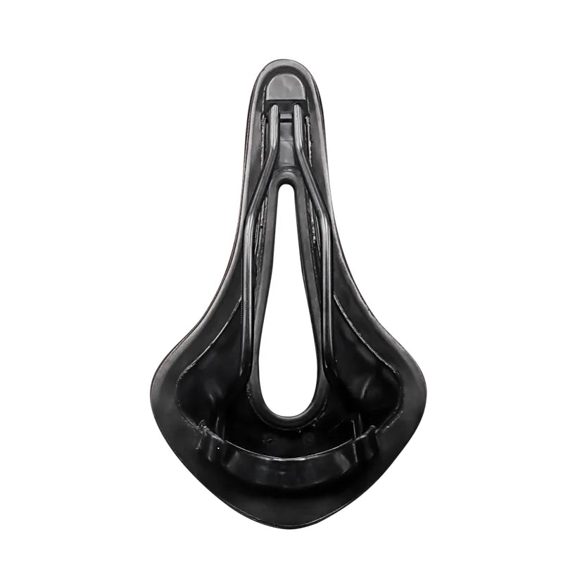 Bicycle Saddle Breathable Hollow Design PU Leather Soft Comfortable Seat MTB Mountain Road Bike One-Piece Cushion Cycling Parts