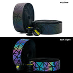 Bicycle Handlebar Tape Change Color Reflective PU+EVA Leather Dimming Sticker Belt Mountain Bike Anti-Vibration Handle Bar Tapes