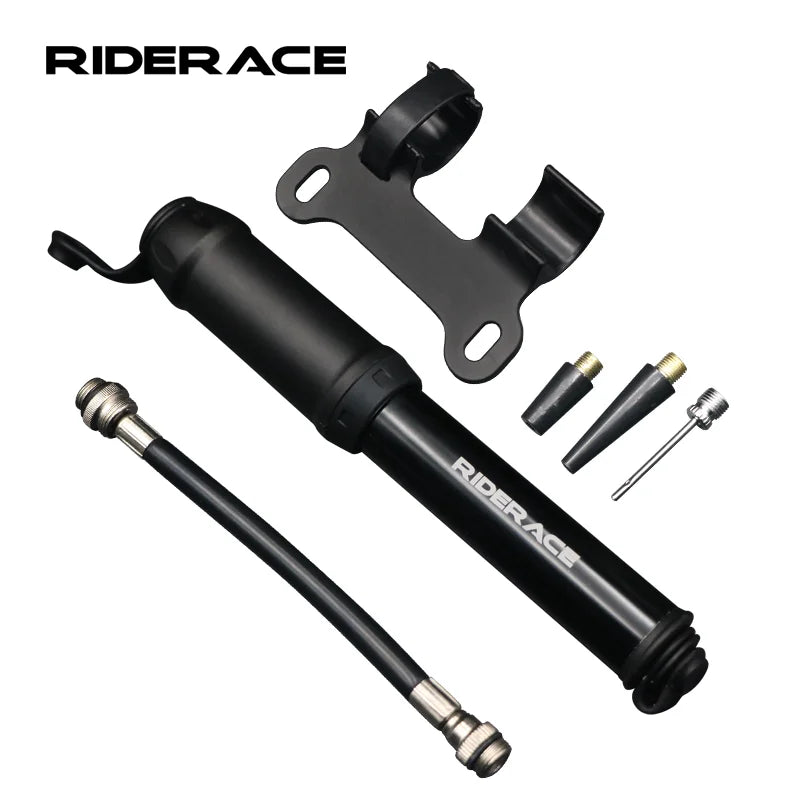 Portable Bicycle Pump With Hose Ball Needle Mountain Road Bike Hand Air Pump Tire Inflator Schrader Presta Valve MTB Accessories