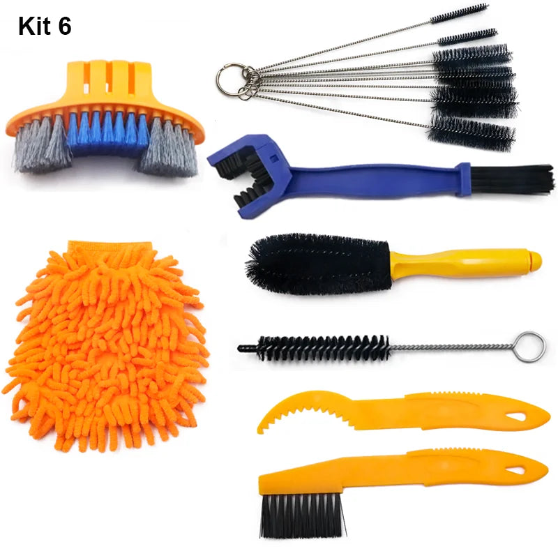 Bike Wash Tool Set Bicycle Cleaning Kit MTB Chain Cleaner Scrubber Brushes Outdoor Riding Cycling Maintenance Tool Accessories