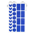 Bike Reflective Stickers MTB Scooter Helmet Body Reflective Sticker Night Safety Grid Stripe Warning Strip Bicycle Reflector