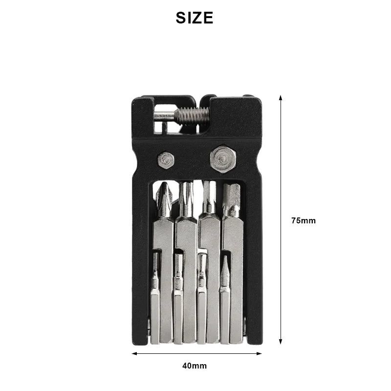 20 In1 Bicycle Repair Tools Kit Hex Spoke Wrench Mountain Road Bike Repair Screwdriver Tool Multi Function Foldable Wrench