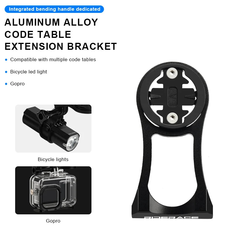 Bicycle Computer Holder Bike Headlight Mount Computer Bracket For Garmin Bryton GPS GoPro Sport Cam Flashlight Holder Heart Rate