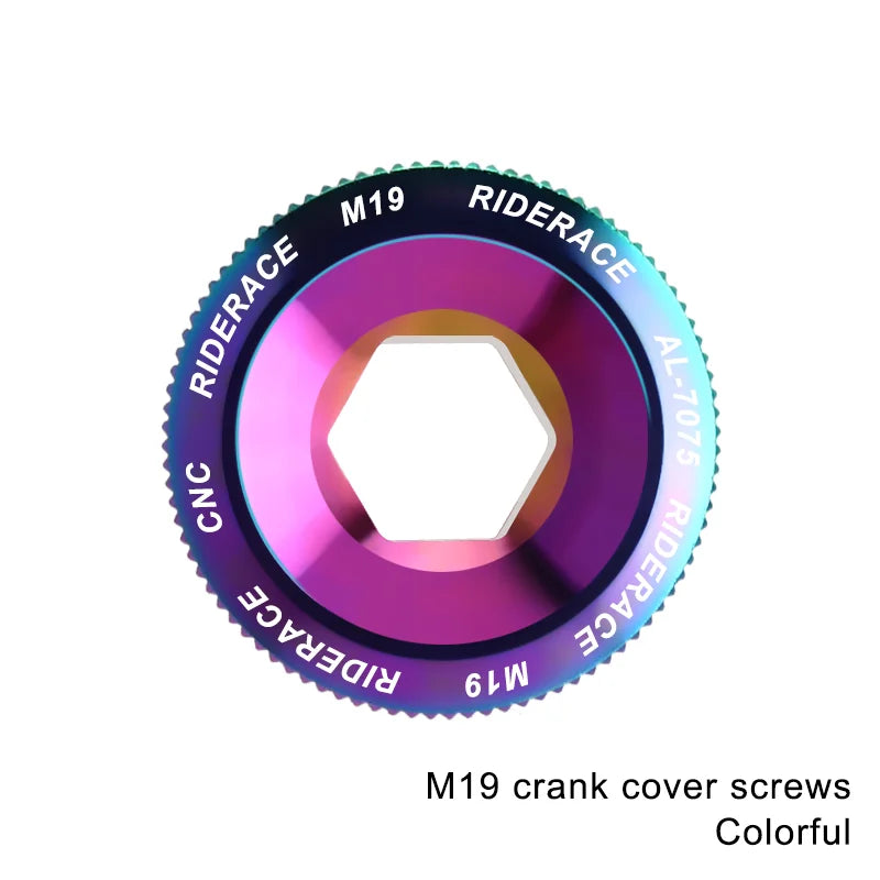 Bicycle Crank Arm Fixing Bolt Crankset Nut Aluminum Alloy MTB Bike Crank Cover Screw Cap M18 M20 Bolt For Shimano Crank Bolt Cap