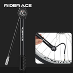 Bicycle Inflator With Gauge Portable Aluminum Alloy Hand Tire Air Inflator MTB Road Bike Pump For AV FV Presta Schrader Valve