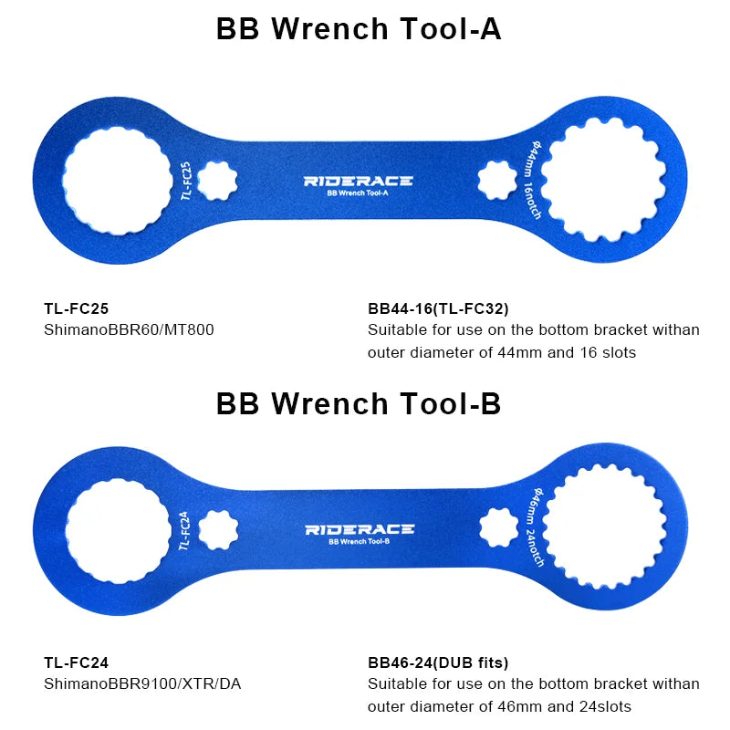 Bicycle DUB BB Bottom Brackets Wrench 44/46mm 16 24 Notch Bike Bottom Bracket Install Repair Tool For Shimano BBR60 MT800 MT9100