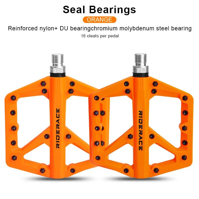 Ultralight Sealed Bearings Bike Pedals Nylon Anti-Slip Footboard Wide Flat Platform MTB Road Bicycle Pedals Cycling Accessories
