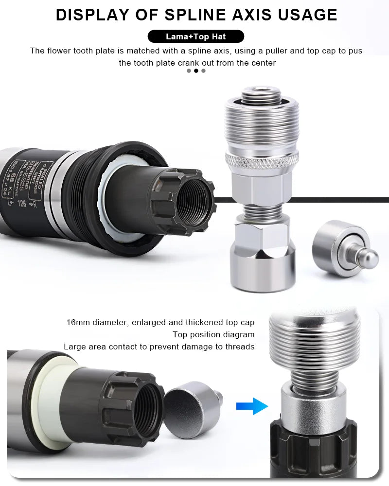 Professional Bicycle Crankset Puller Crank Arm Puller Remover Bike Crank Wheel Extractor Puller Bolt Crankset Pedals Repair Tool