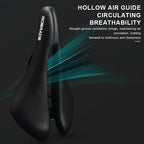 Bicycle Saddle Hollow Breathable PU Leather Mountain Road Bike Seat Thicken Soft Comfortable Racing Cushion Shock Absorption