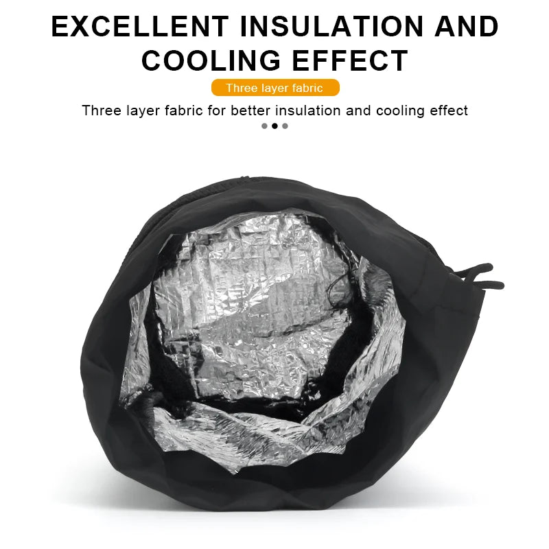 Bicycle Bag Bike Water Bottle Bag Multi-Function Portable Carrier Pouch Insulated Kettle Bag Outdoor Riding Handlebar Bag