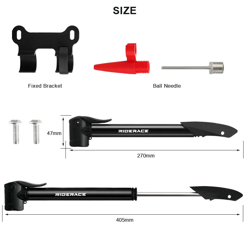 Portable Bicycle Pump MTB Road Bike Tire Inflator Hand Air Pump Scharder Presta Valve Basketball Inflatable Cycling Accessories